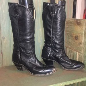 Code West Pair of Black Cowboy Boots Sz 8M